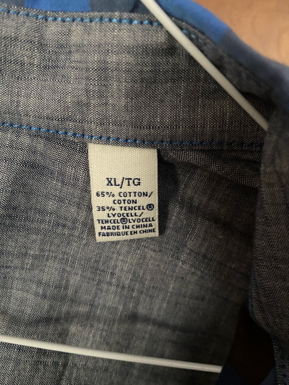 Tommy Bahama Blue and Brown Check Button-Down Shirt - Picture 6 of 6